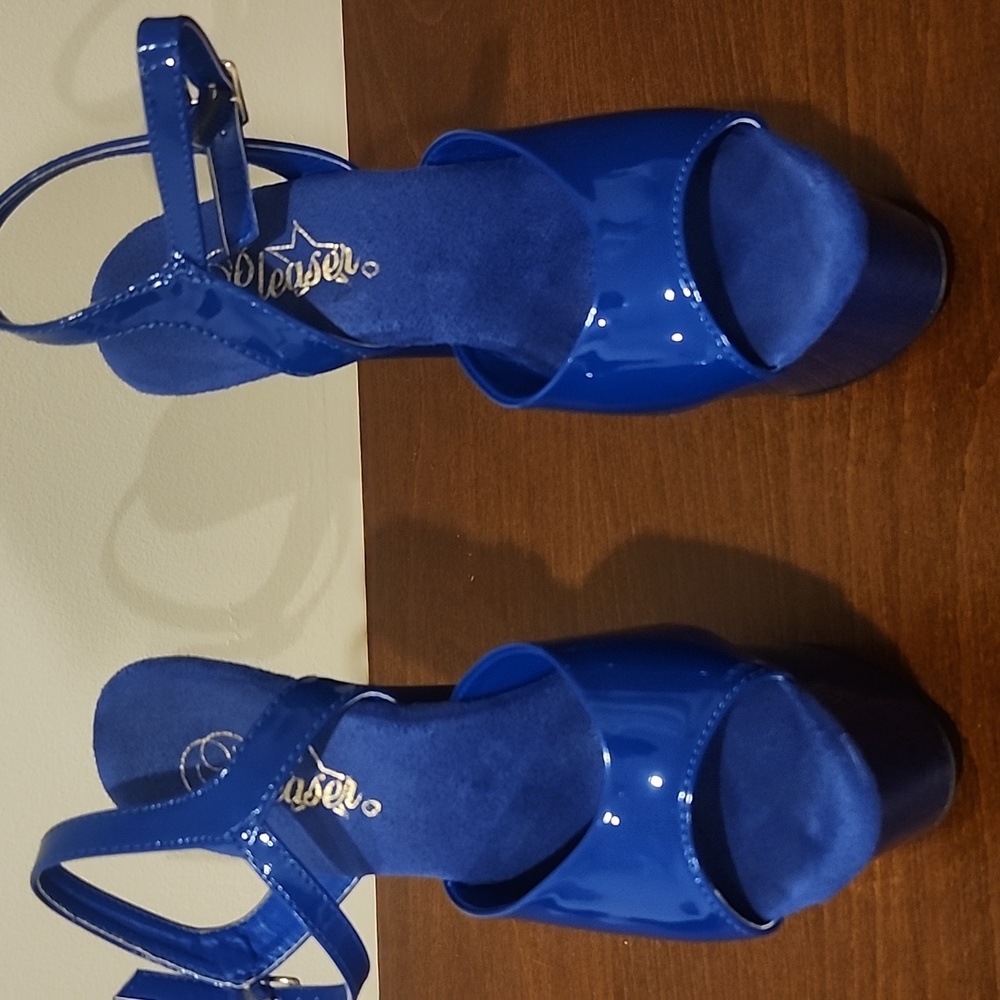 Blue Platform Sandals